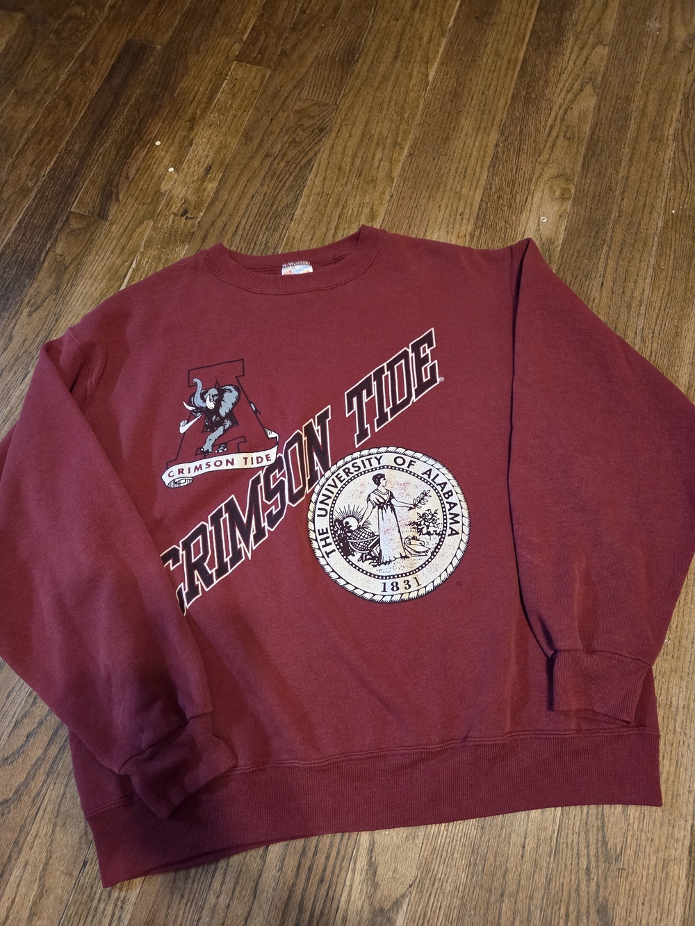 Vintage Hanes Maroon University of Alabama Crimson Tide  Sweatshirt